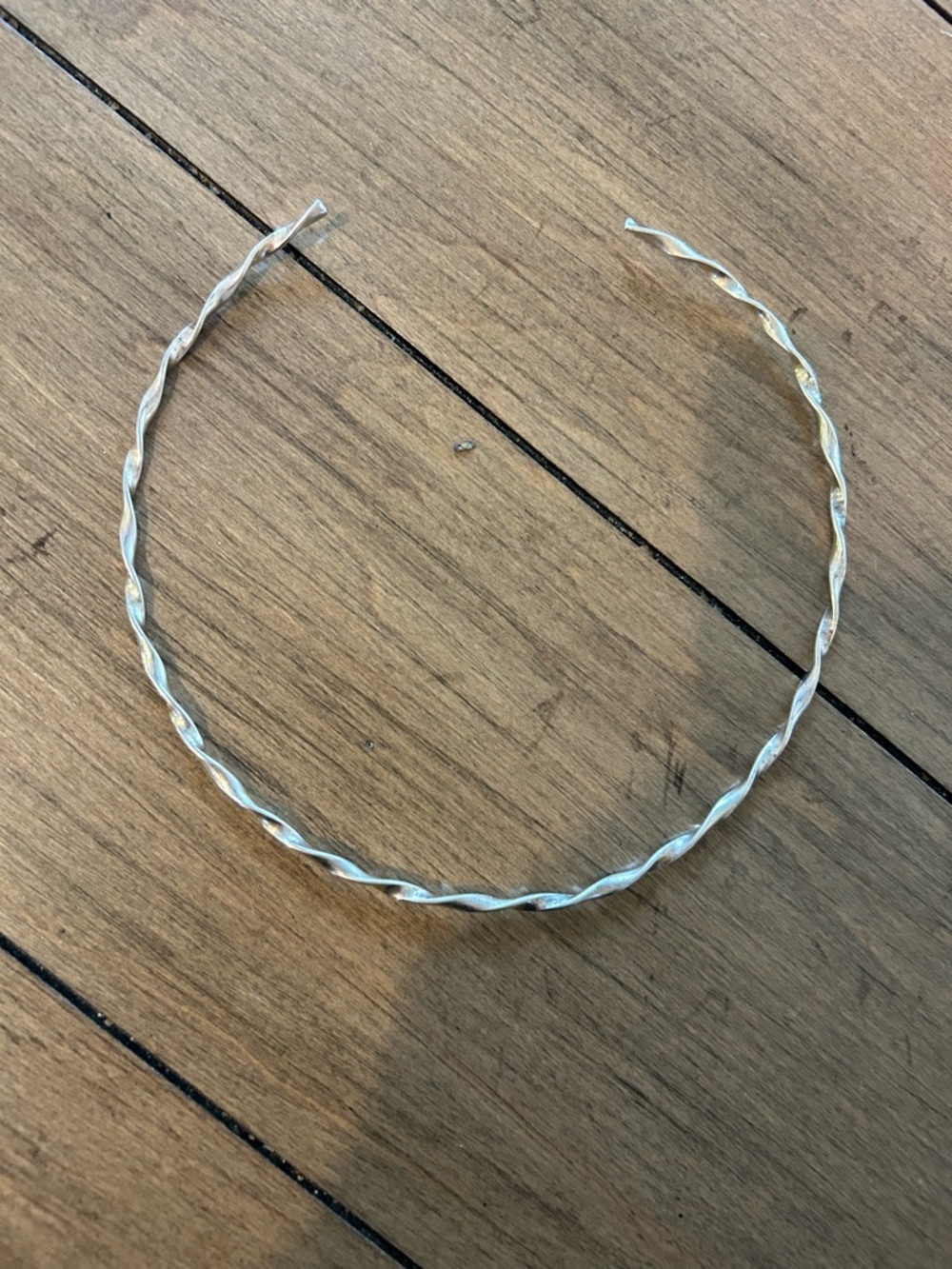 Sterling silver cuff style necklace